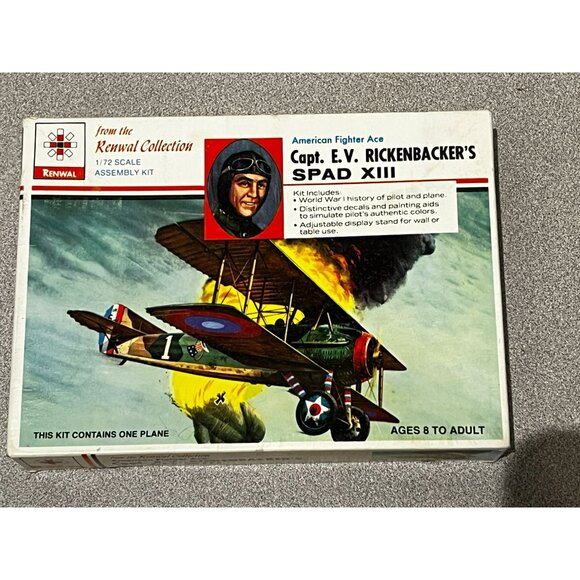 Renwal 1/72 Model Kit Capt. E.V. RICKENBACKER's SPAD XIII Plane NO. 261 - Picture 1 of 10